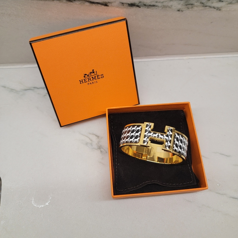 HERMES CLIC CLAC H CHEVAL PIXEL ENAMEL BRACELET PM
